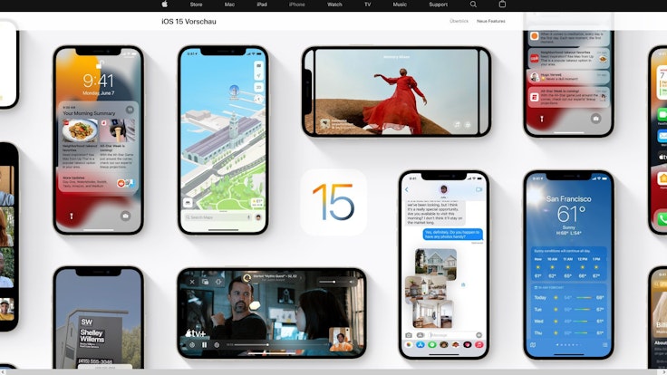 Ein stark überarbeitetes Facetime und viele weitere Neuerungen hat iOS 15 zu bieten. Etwas gewöhnungsbedürftig dürfte die veränderte Browser-Leiste bei Safari sein.
