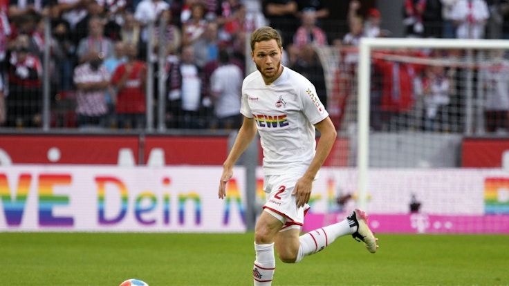 FC-Spieler Benno Schmitz während des Spiels gegen RB Leipzig.