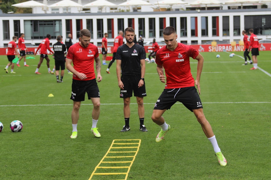 Tim Lemperle und Jannes Horn trainieren beim 1. FC Köln.