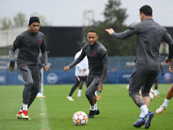 Training bei Paris St. Germain mit Lionel Messi, Neymar und Kylian Mbappé.