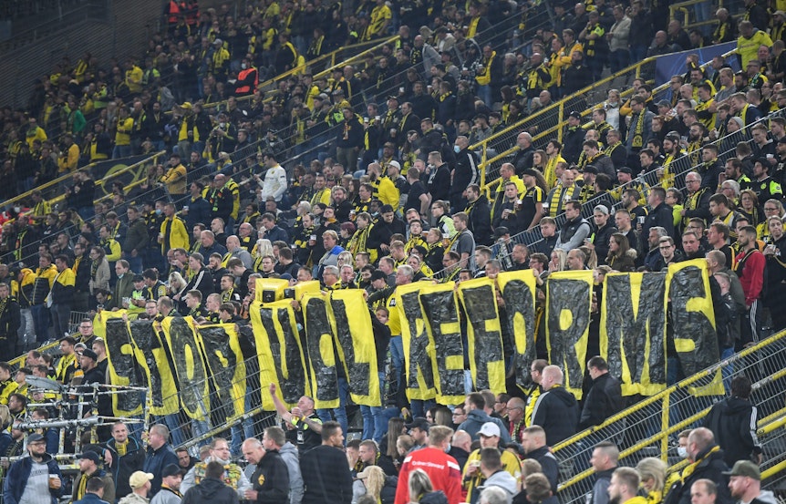 Dortmunder Fan-Proteste gegen die UEFA-Reform der Champions League.