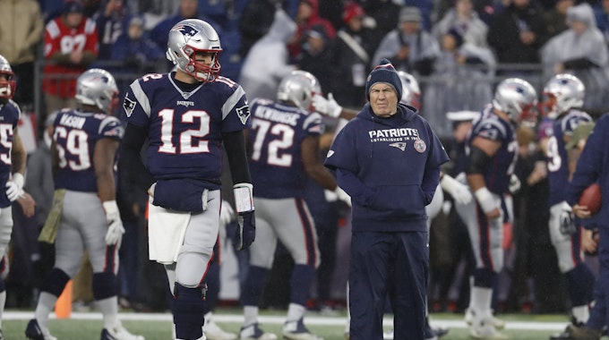 Tom Brady und Bill Belichick gemeinsam bei den New England Patriots.
