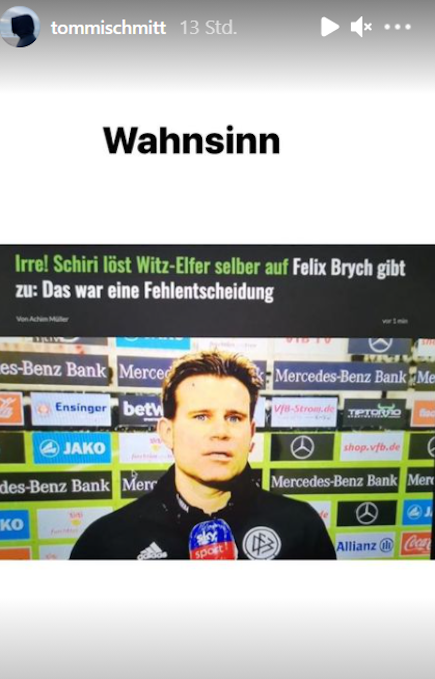 Podcaster Tommi Schmitt äußert auf Instagram seine Meinung zur Erklärung des Schiedsrichter Felix Brych.