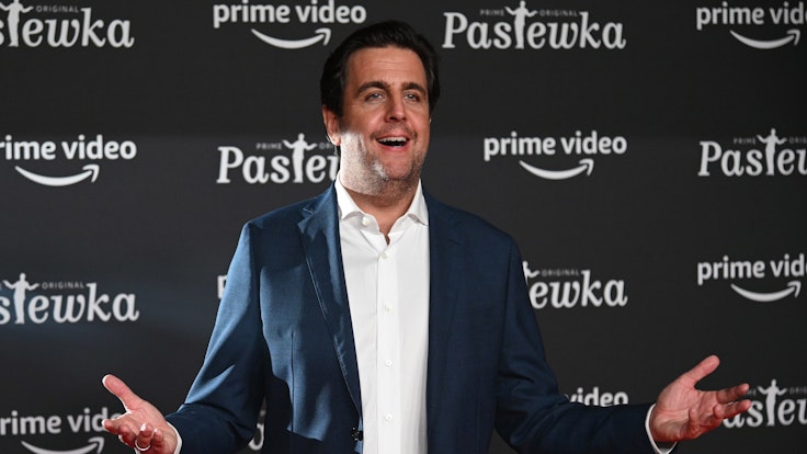 Der Schauspieler Bastian Pastewka kommt am 23.01.2019 zur Premiere der neuen Staffel der Comedy-Serie "Pastewka".
