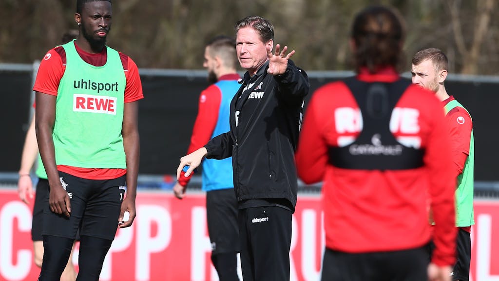 Tolu Arokodare trainiert beim 1. FC Köln unter Markus Gisdol.