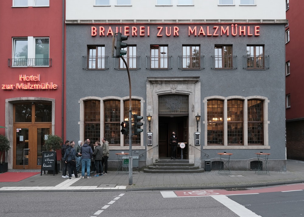 Außenansicht Brauerei zur Malzmühle am Heumarkt in Köln