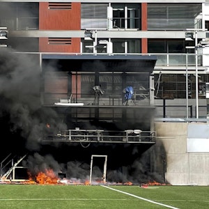 Feuer im National Stadium in Andorra