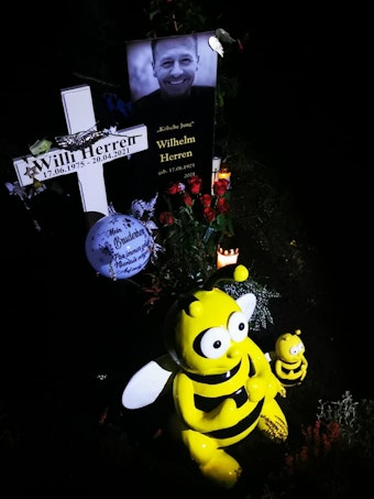 Grab von Willi Herren auf dem Kölner Melatenfriedhof am 12. Oktober 2021.