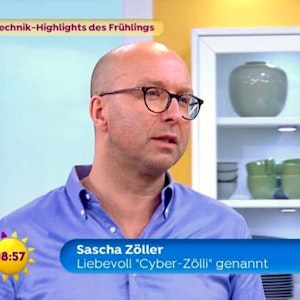 Der Kölner „Cyber-Zölli“ im Gespräch beim Sat1-Frühstücksfernsehen.