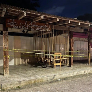 Eine Deutsche wurde bei einer Schießerei im mexikanischem Urlaubsort Tulum getötet. Das Foto (aufgenommen am 21. Oktober 2021) zeigt den Tatort: Die mexikanische Bar„ La Malquerida“.