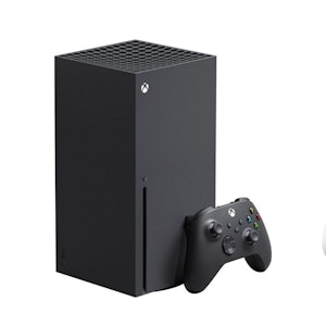 Produktfoto der Xbox Series X von Microsoft, nur in der Shoppingwelt verwenden.