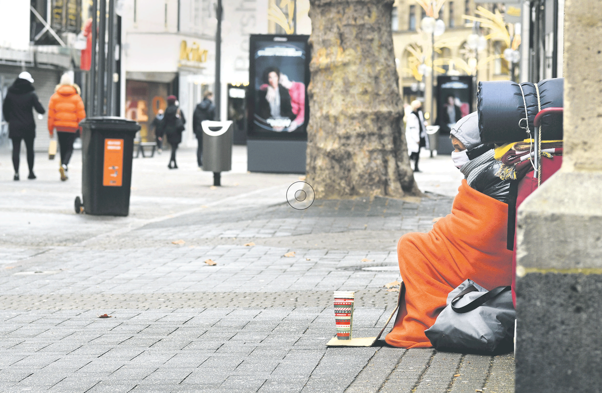  Die Anzahl der Obdachlosen in Köln nimmt zu.