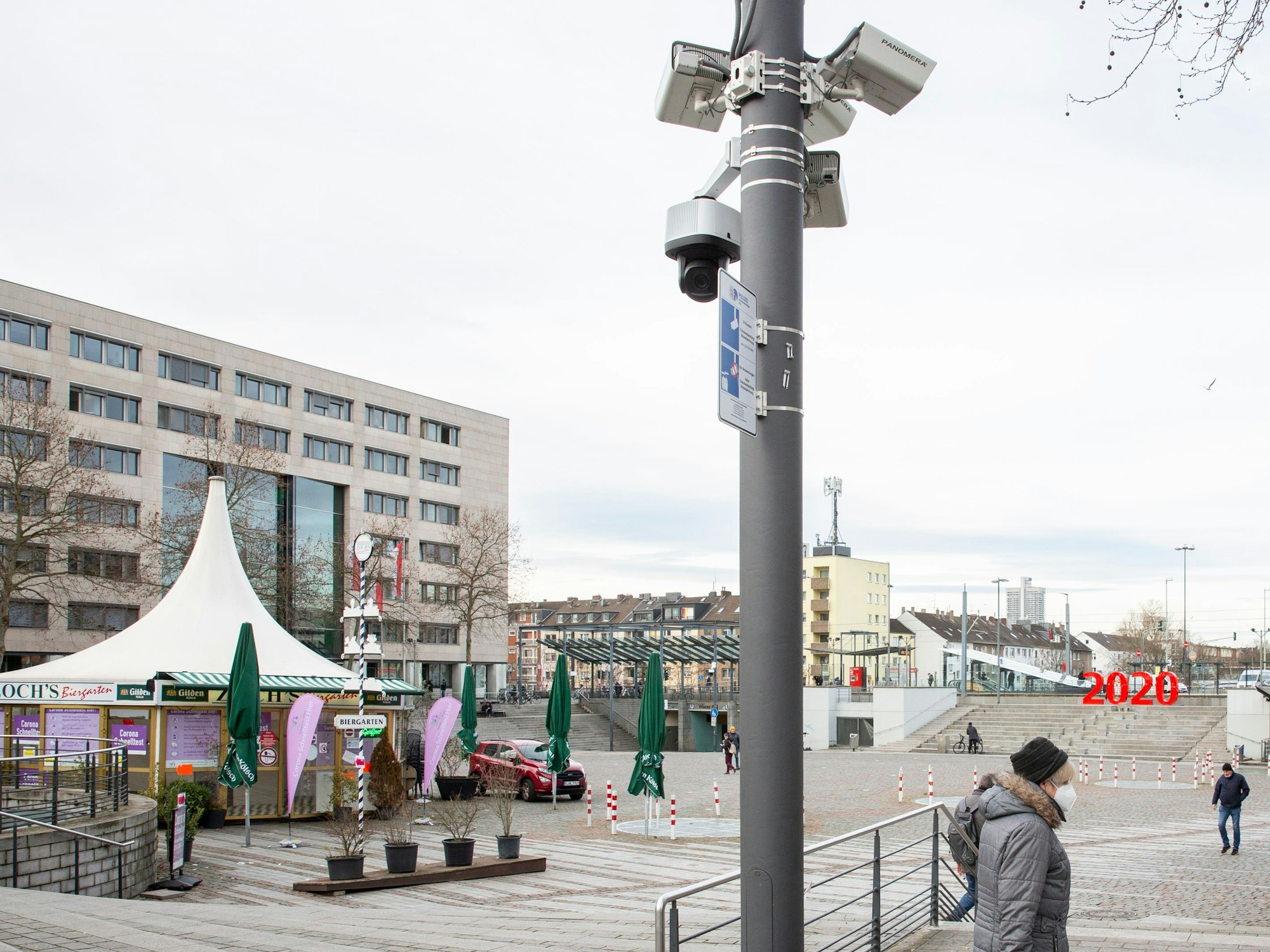 Die Videoüberwachung am Wiener Platz.
