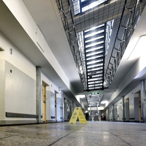 Die Tür zur Zelle 143 in der Klever Justizvollzugsanstalt 2018.