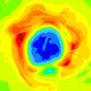 Das Ozonloch über der Antarktis (hier Fotos vom 16.9.2021).