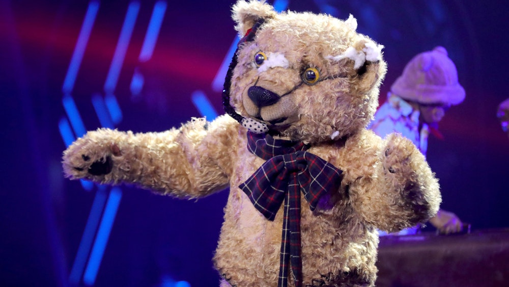 Der Teddy bei seinem Auftritt bei „The Masked Singer“ am Samstag (6. November)