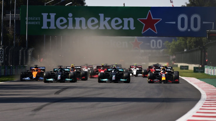 Das Fahrerfeld der Formel 1 beim Grand Prix von Mexiko