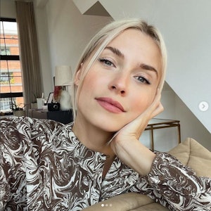 Lena Gercke auf einem Selfie, dass sie am 9. Oktober auf Instagram hochgeladen hat.