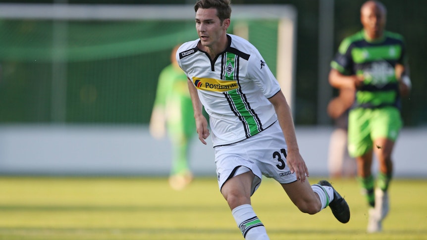 Branimir Hrgota, Ex-Spieler von Borussia Mönchengladbach, hier am 15. Juli 2015, läuft im Testspiel der Gladbacher.