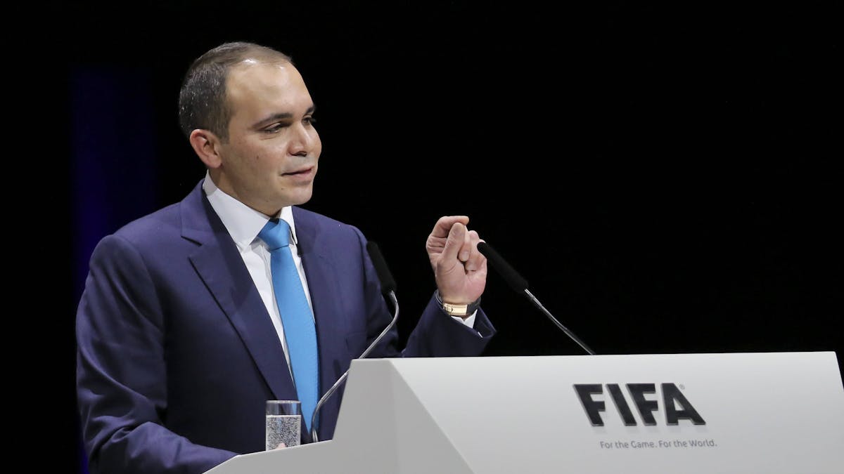 Der jordanische FIFA-Präsidentschaftskandidat Prinz Ali bin Al Hussein am 26. Februar 2016.