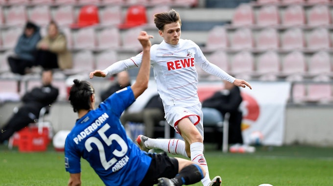 Winzent Suchanek spielt mit dem 1. FC Köln gegen den SC Paderborn.