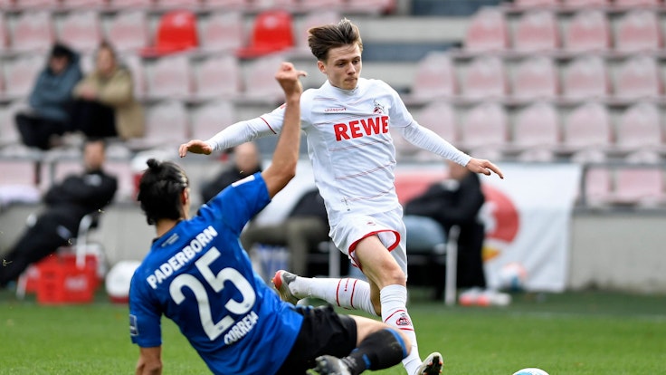 Winzent Suchanek spielt mit dem 1. FC Köln gegen den SC Paderborn.