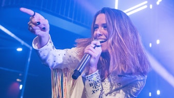 Vanessa Mai, Sängerin, tritt im Gruenspan im Rahmen ihrer Teaser Show-Tour für ihr neues Album "Für immer" auf.