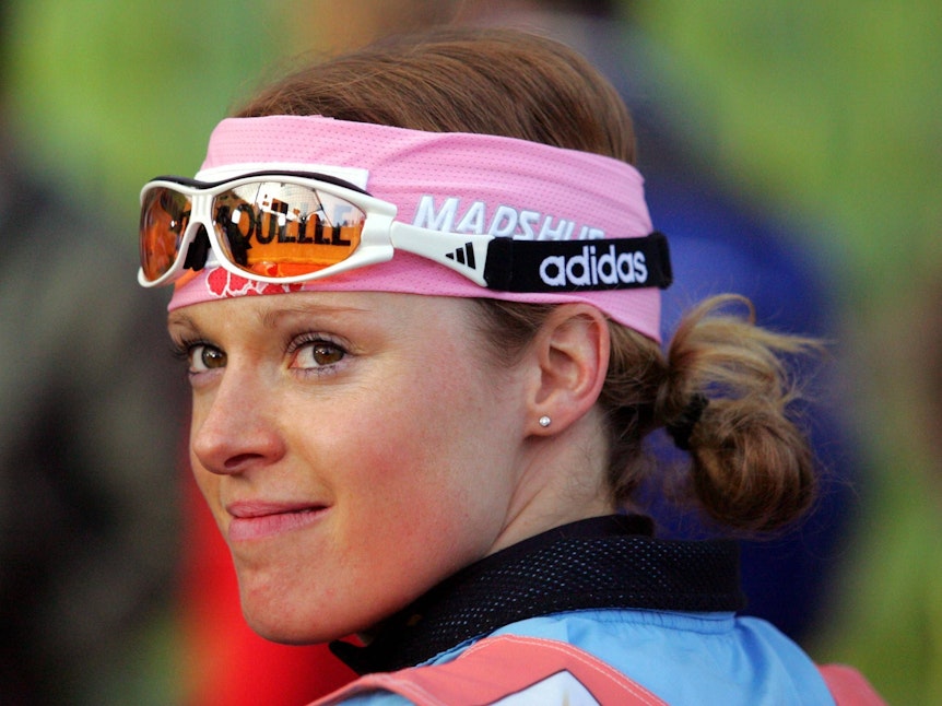 Evi Sachenbacher-Stehle startete im Langlauf und Biathlon für Deutschland.