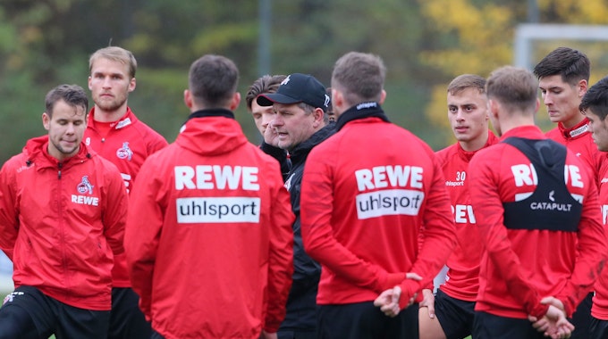Steffen Baumgart bereitet den 1. FC Köln auf Mainz 05 vor.