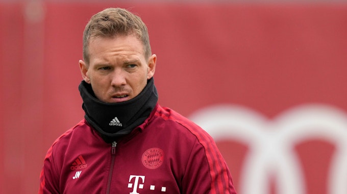 Bayern-Trainer Julian Nagelsmann beim Training des FC Bayern.