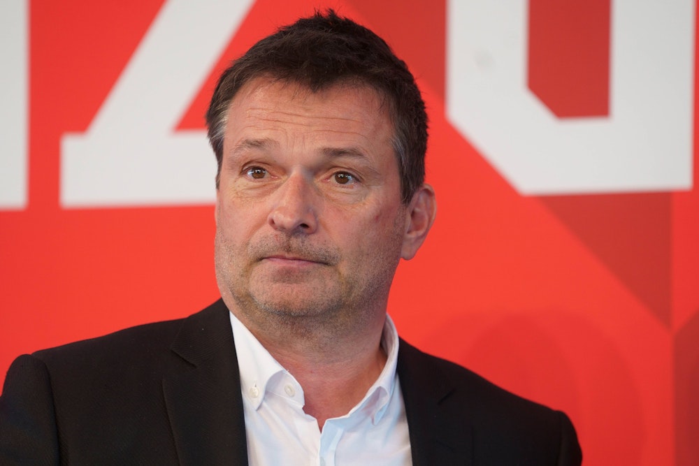 Christian Heidel, Sportvorstand des FSV Mainz 05, bei der Mitgliederversammlung.