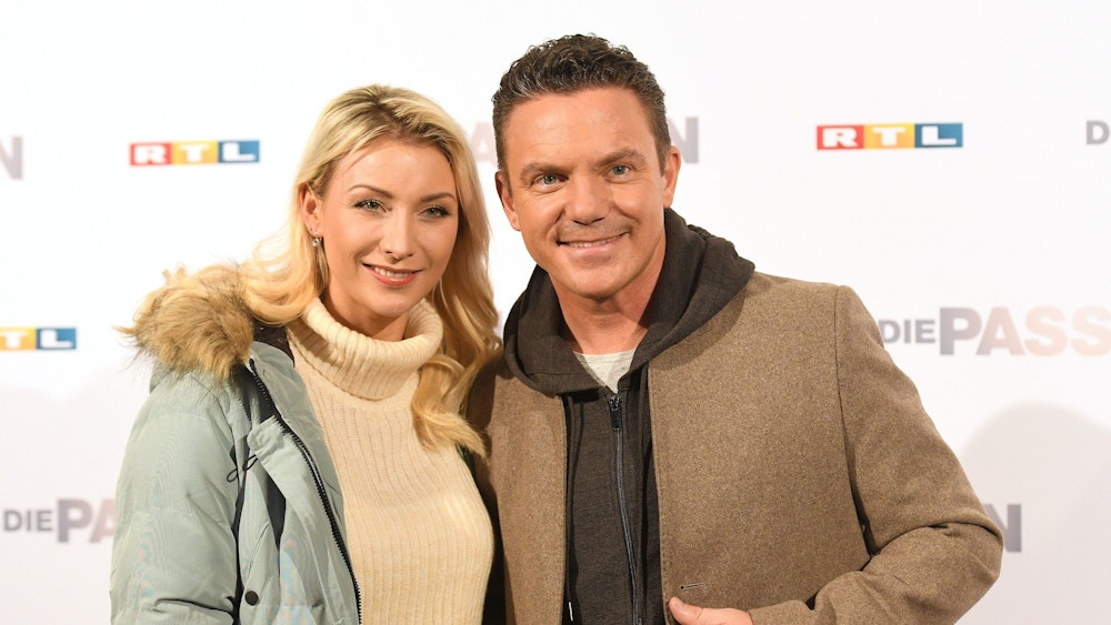 Stefan Mross und Anna-Carina Woitschack im April 2022 bei einem RTL-Event.