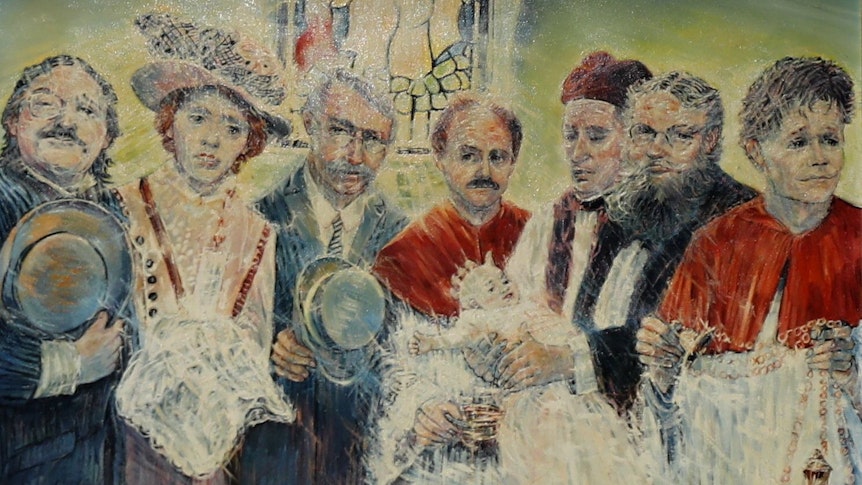 Das Gemälde zu "Em richtije Veedel" von 1985.