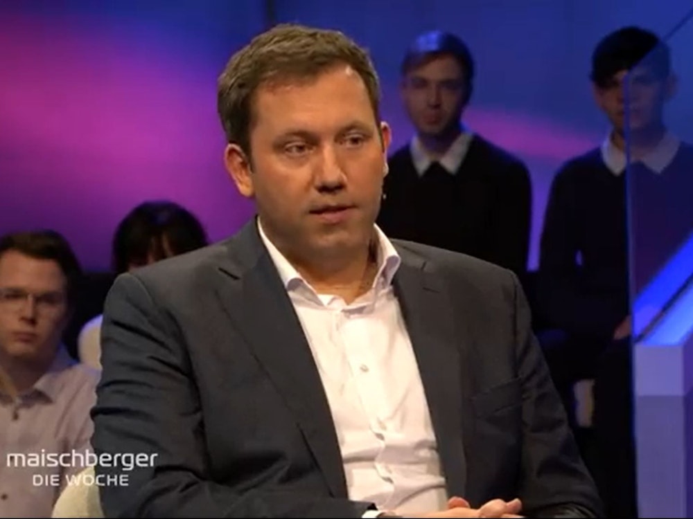 Lars Klingbeil bei „Maischberger. Die Woche“ in der Sendung.