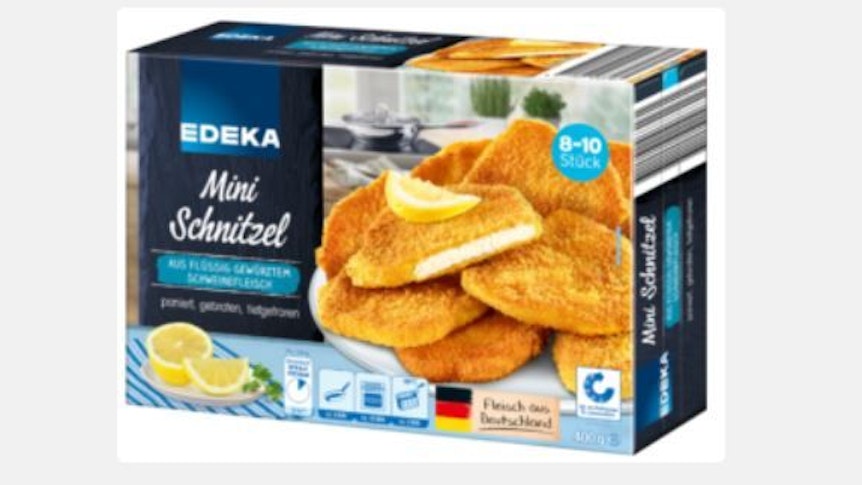 Mini Schnitzel von Edeka werden zurückgerufen, Stand: 25.11.2021 Foto: Tillmans Convenience GmbH/Edeka