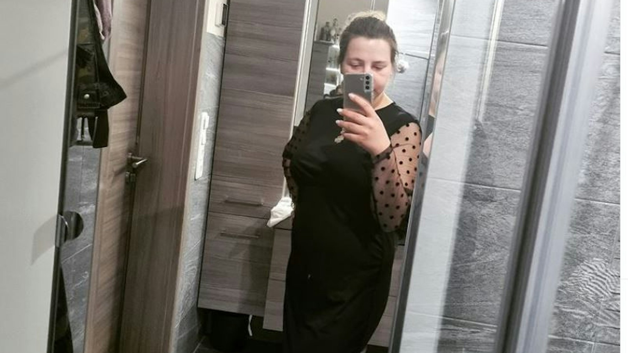 Sarafina Wollny auf einem Selfie, welches sie am 2. Juli 2021 auf Instagram stellte.