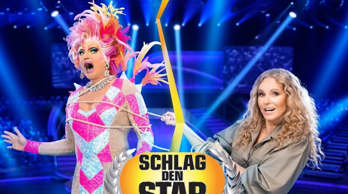 Olivia Jones trat am 27. November 2021 bei „Schlag den Star“ (ProSieben) gegen RTL-Moderatorin Katja Burkard an.