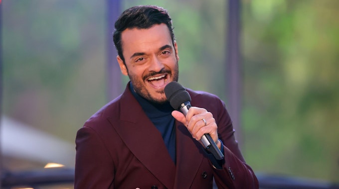 Der italienische Musiker und Sänger Giovanni Zarrella singt in der Aufzeichnung der "Ross Antony Show".