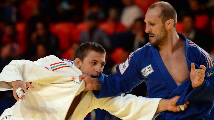 Alain Schmitt im Judo-Kampf bei der WM gegen Laszlo Csoknyai