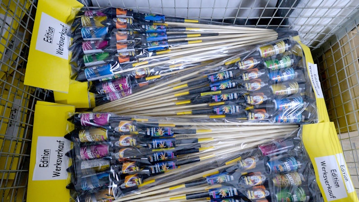 Werksverkauf beim Feuerwerk-Produzenten Weco 2019. Das Feuerwerksverbot 2021/2022 stellt das Unternehmen vor eine Belastungsprobe.