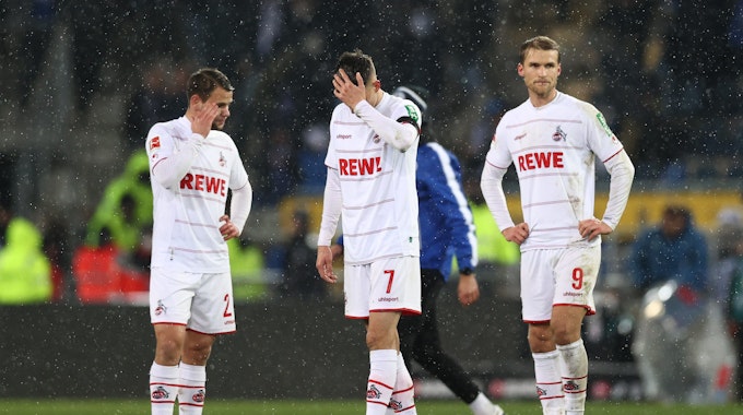 Der 1. FC Köln ist enttäuscht über das 1:1 bei Arminia Bielefeld.