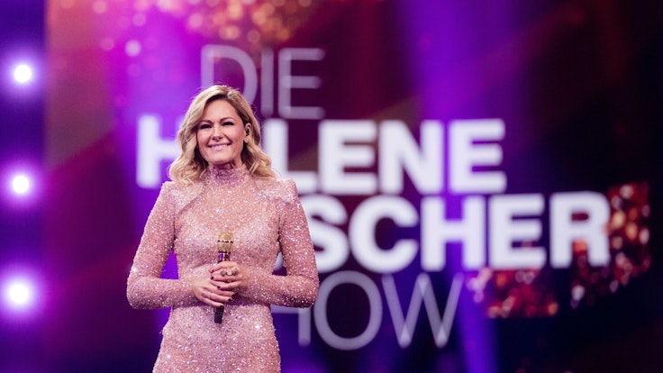 Helene Fischer, Schlagerstar, tritt während der Aufzeichnung der "Helene Fischer-Show" in der Messehalle 6 auf. Die Show wird am 25.12.2019 um 20.15 Uhr im ZDF ausgestrahlt.