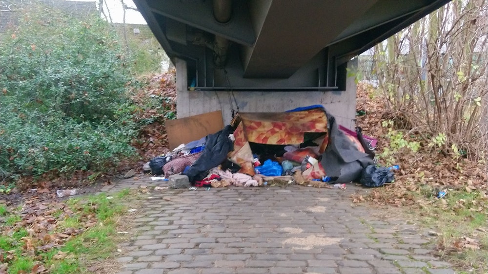 Obdachlosen-Schlafplatz