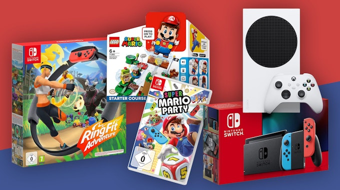 Weihnachtsgeschenke für Gamer, Ringfit, Mario Party, Xbox, Nintendo Switch, Lego Super Mario.