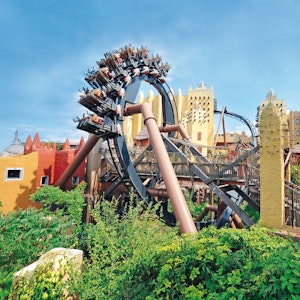 Das Bild zeigt einen Teil des Freizeitparks „Phantasialand“ in Brühl bei Köln.