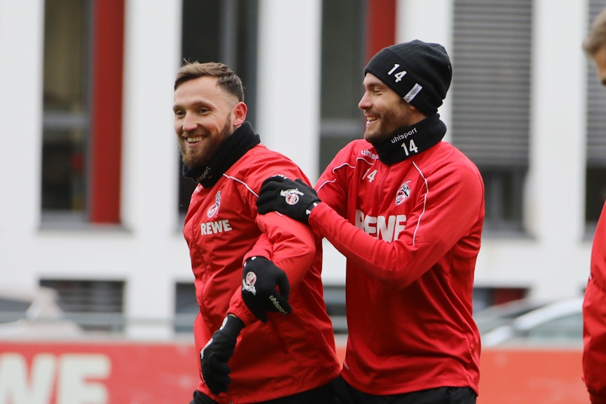 Marco Höger und Jonas Hector im Training des 1. FC Köln.