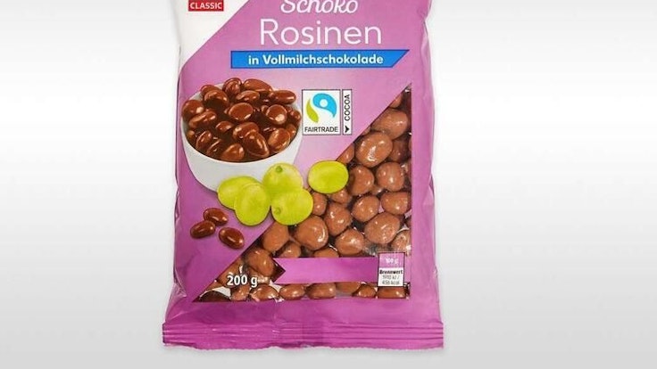 Kaufland ruft vorsorglich Schoko Rosinen mit Vollmich zurück. Die betroffene Charge könnte Spuren von Erdnüssen enthalten.