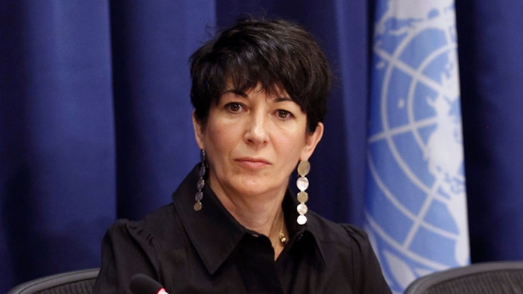 Ghislaine Maxwell spricht 2013 in ihrer Funktion als Gründerin des TerraMar Project auf einer Pressekonferenz über Ozeane und nachhaltige Entwicklungsziele im Hauptquartier der Vereinten Nationen (UN).
