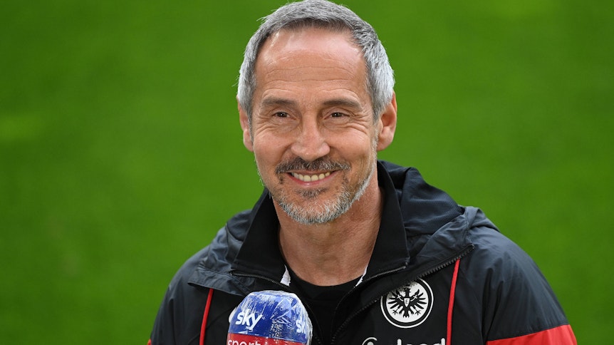 Frankfurt-Trainer Adi Hütter vor dem Bundesliga-spiel bei Borussia Dortmund am 3. April 2021.