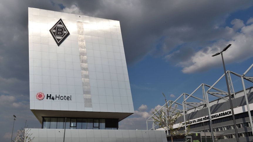 Das H4 Hotel im Borussia-Park beherbergt ab Mittwoch bis zum Saison-Ende die Mannschaft von Borussia Mönchengladbach.